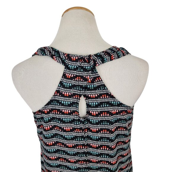 Old Navy Dress Women's Extra Small Tank Keyhole Racerback Mini Multi Color Print - Picture 7 of 9